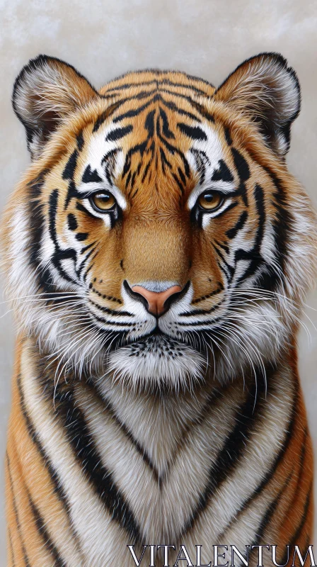 AI ART Tiger Close-up