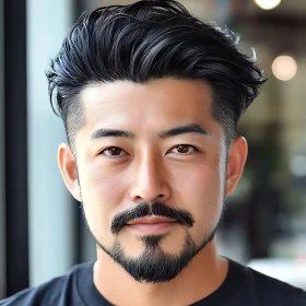 Close-Up Portrait of a Handsome Man