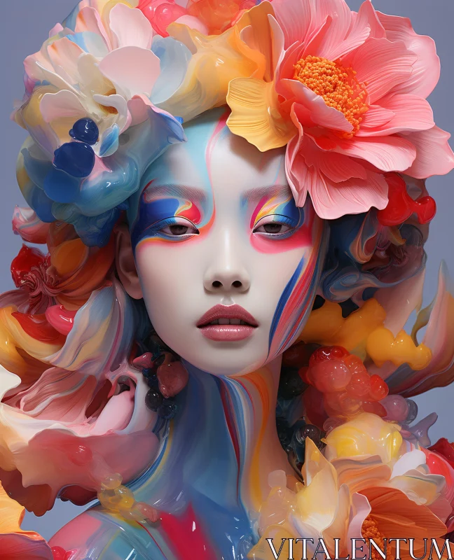 AI ART Vibrant Surreal Portrait