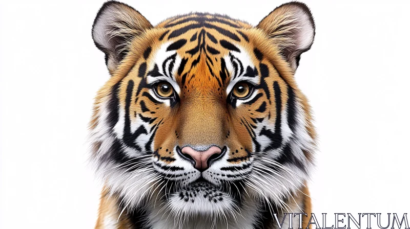 Close-up of a Tiger's Face AI Image