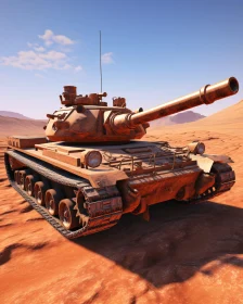 Rustic Tank in Arid Desert