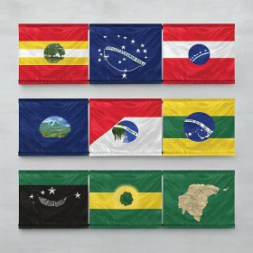 Various Flags with Unique Designs