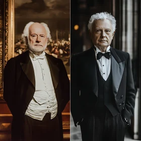 Regal Elderly Men in Tuxedos