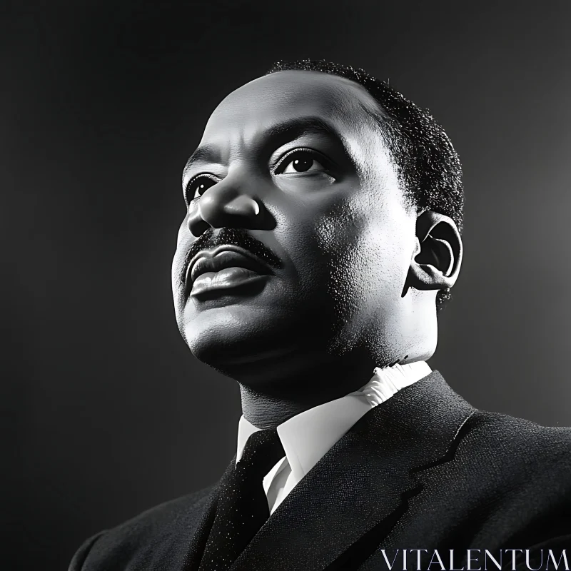 Thoughtful Man in Black and White Suit Portrait