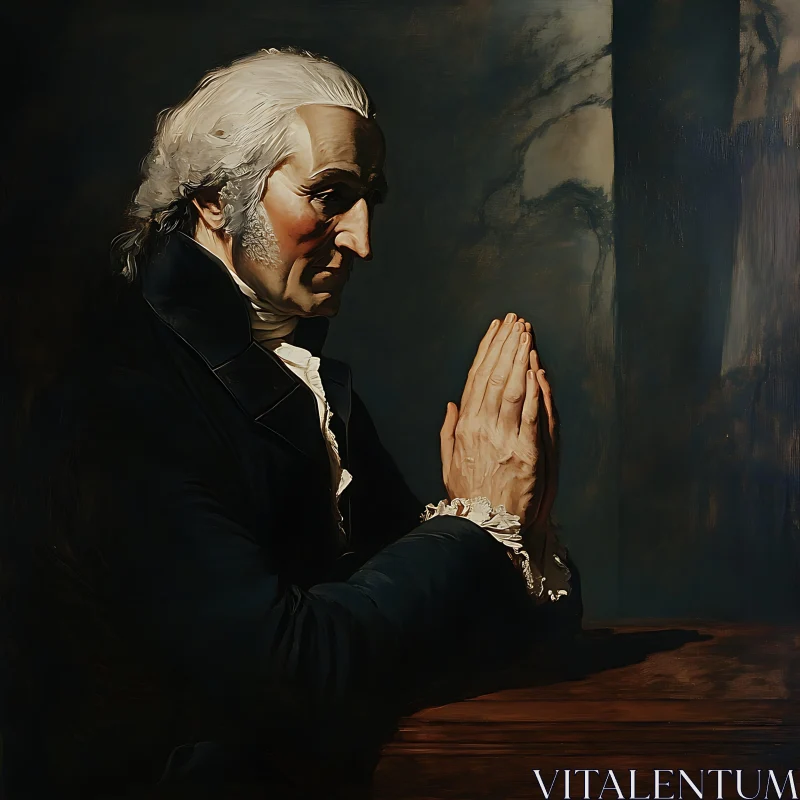 Elderly Man in Deep Prayer