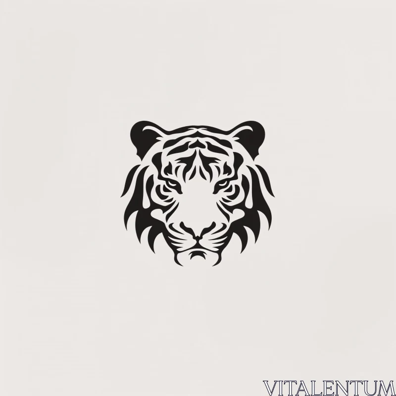 Majestic Tiger Face Stencil Design