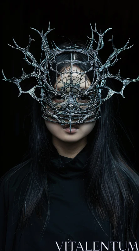 Mysterious Black and Silver Mask