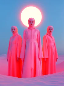 Ethereal Desert Fashion Scene
