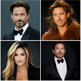 Stylish Individual Portraits in Formal Attire