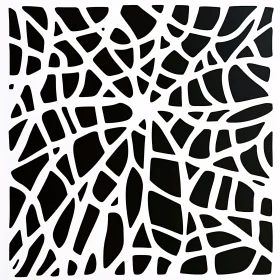 Chaotic Black and White Abstract Shapes