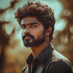 Outdoor Portrait of a Bearded Man