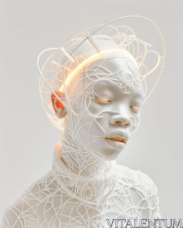 AI ART Futuristic Cybernetic Sculpture