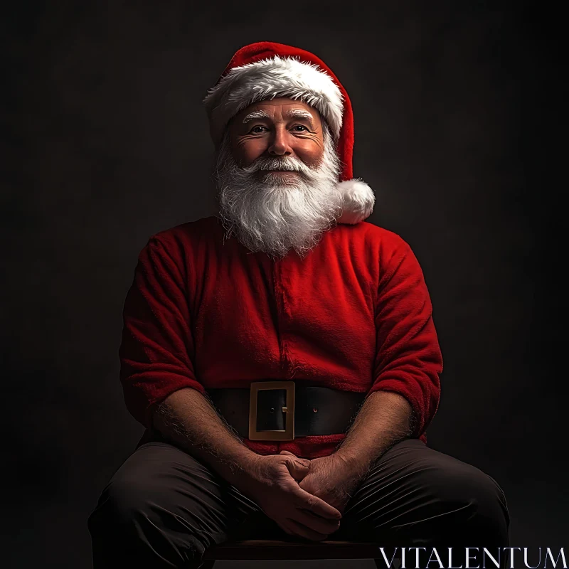 Classic Santa Claus Portrait AI Image