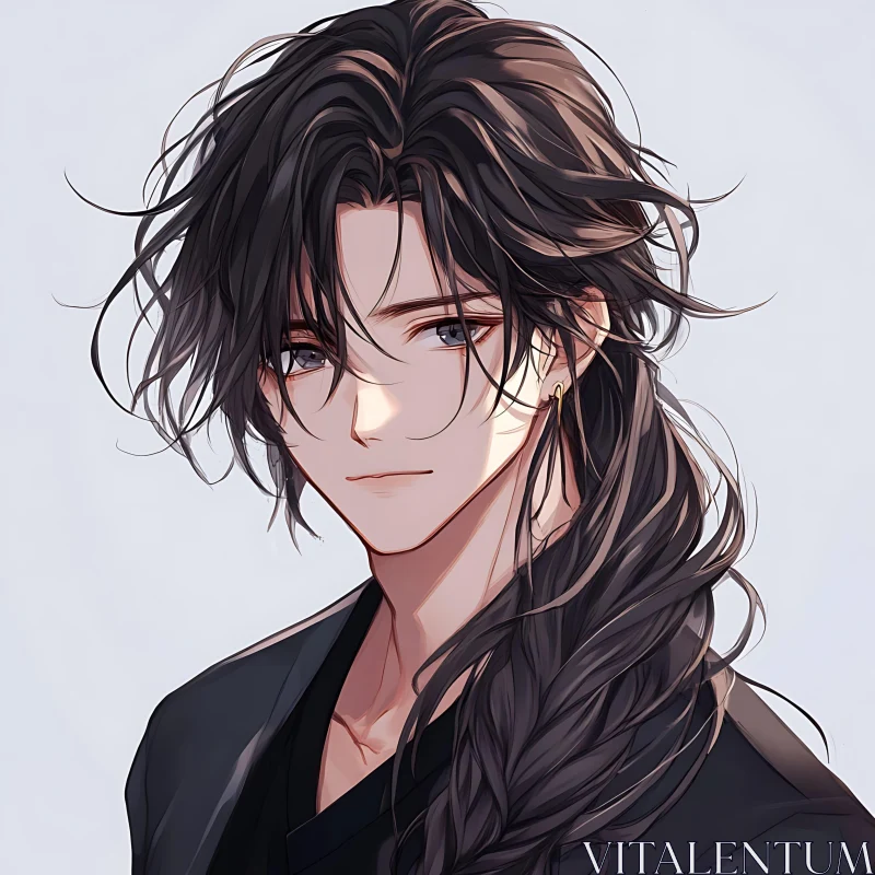 Captivating Anime-Style Character Illustration AI Image