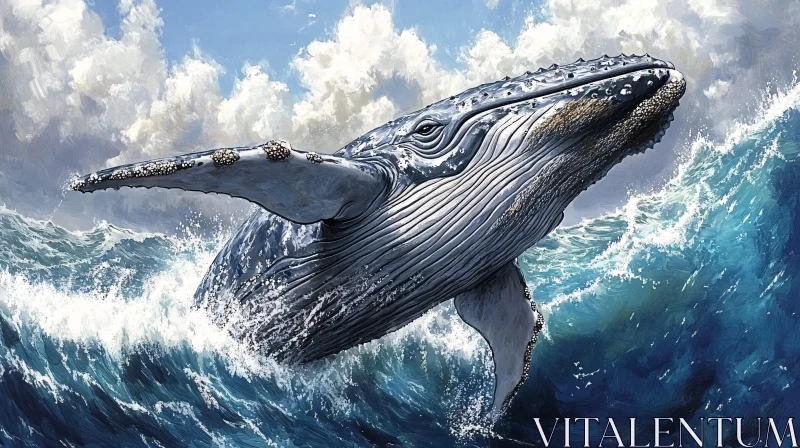 Humpback Whale in Ocean AI Image