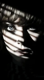 Intense Eyes in Shadow Play