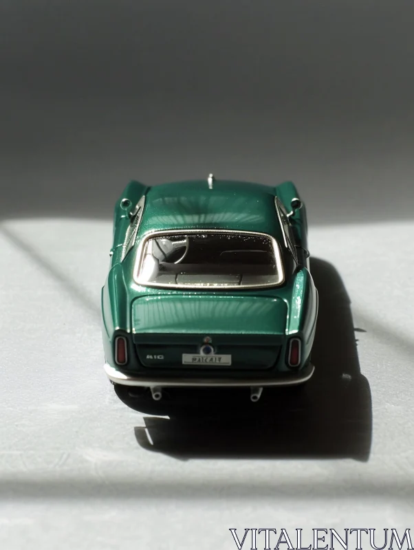 AI ART Miniature Green Car Model