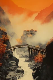 Enigmatic Misty Mountain Landscape