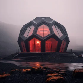 Geodesic Dome in Mist