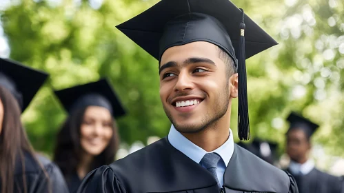 Confident Graduate Celebrating Achievement