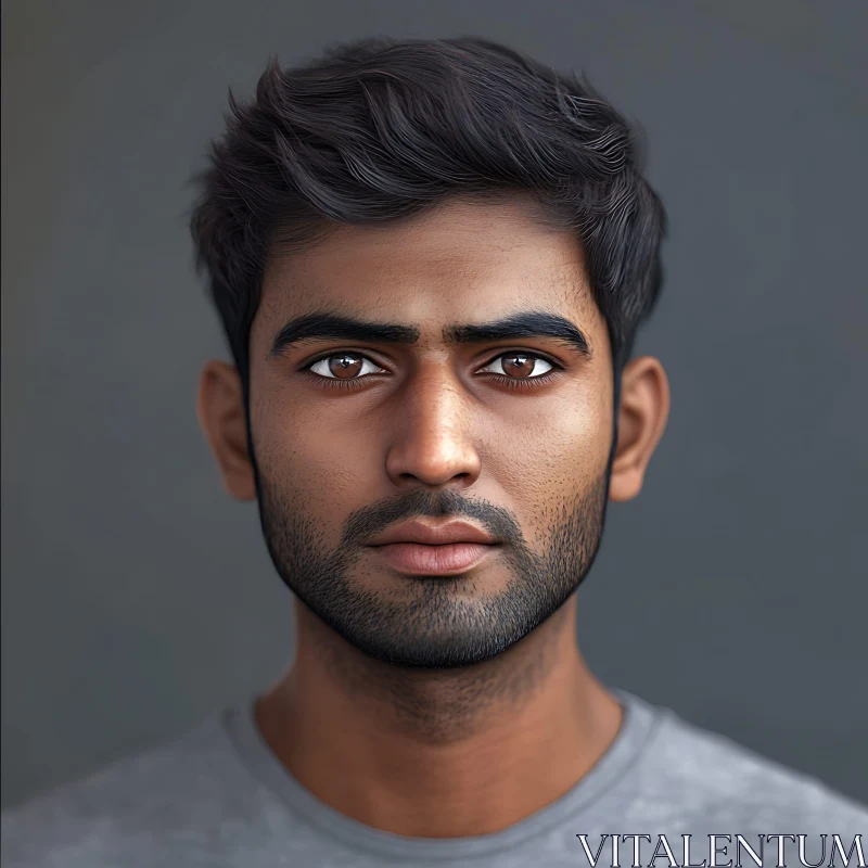 AI ART Detailed Digital Portrait of a Man