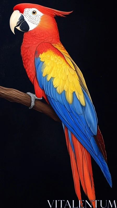 AI ART Exotic Bird with Bright Plumage