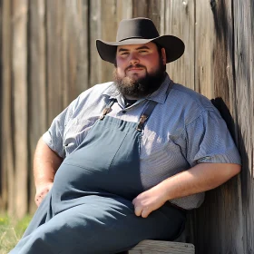 Outdoor Portrait of Man in Cowboy Hat