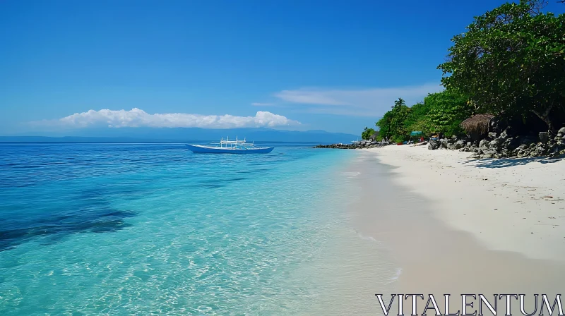 Beautiful Tropical Coastline AI Image