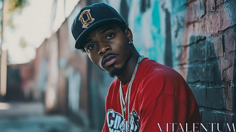 Urban Young Man with Cap AI Image