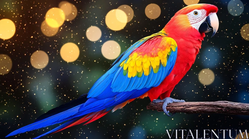 AI ART Vivid Parrot Perched