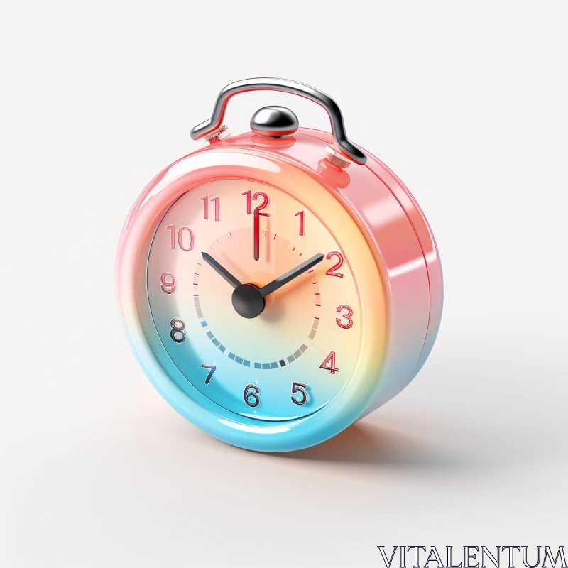 Gradient-Painted Clock Design AI Image