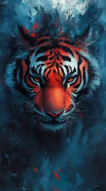 Vivid Abstract Tiger Art