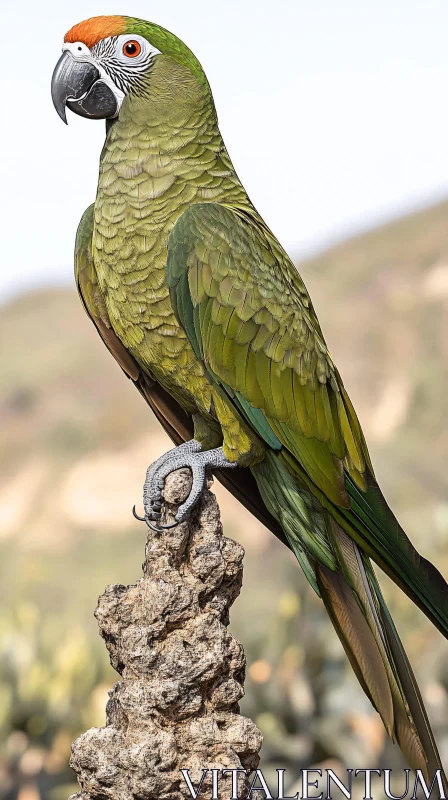 AI ART Majestic Parrot in Natural Habitat