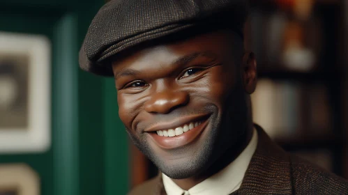 Man Wearing Brown Hat Smiling