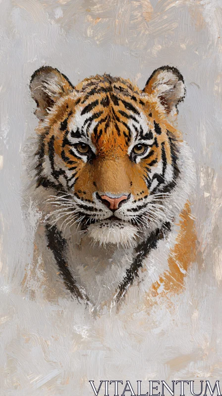 Exquisite Tiger Facial Artwork AI Image