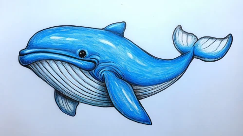 Blue Whale Cartoon Drawing