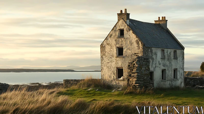 AI ART Old Abandoned Coastal House