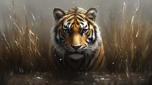 Tiger in Grasslands