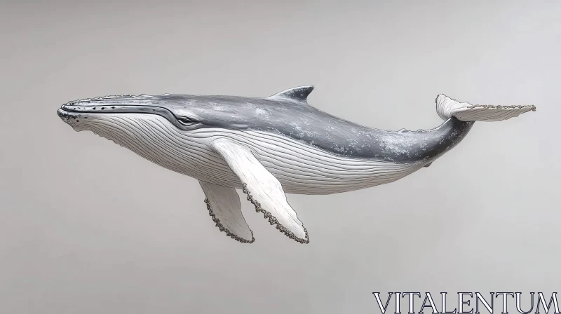 Artistic Whale Illustration AI Image