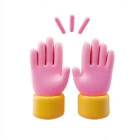 Playful 3D Cartoon Hands