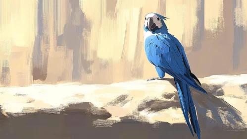 Blue Parrot Illustration