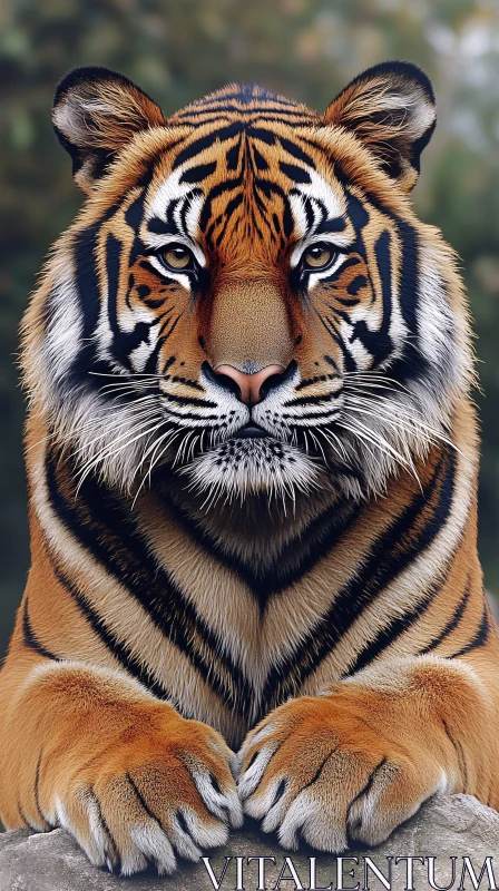 Powerful Tiger Wildlife Photography AI Image