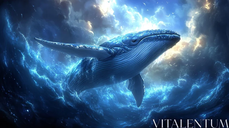 Whale in Stunning Digital Artwork AI Image