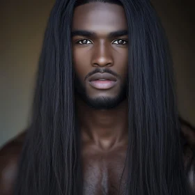 Portrait of a Man with Long Hair