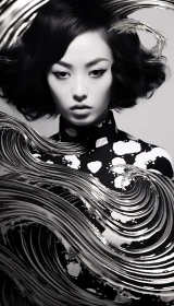 Abstract Black and White Art