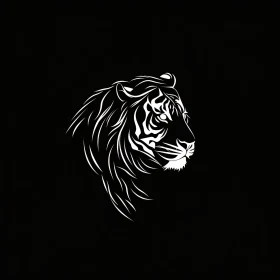 Stylized Tiger Silhouette