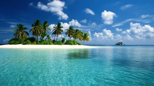 Tranquil Beach Oasis with Clear Blue Ocean