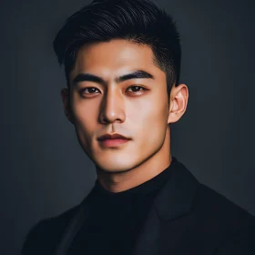 Confident Man in Dark Attire