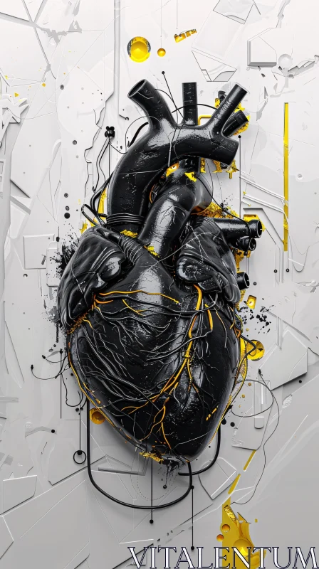 AI ART Modern Art Heart Illustration