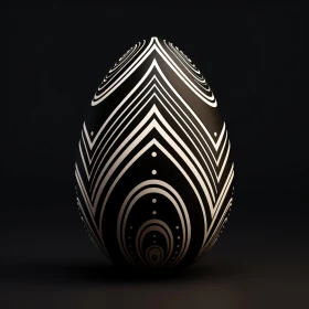 Geometric Patterns on Black Egg